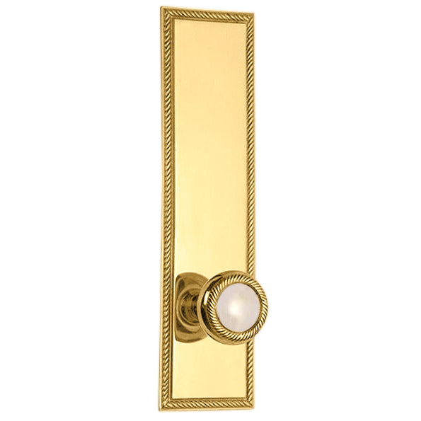 Georgian Roped Rectangular Backplate Door Set with Georgian Roped Door Knobs (Several Finishes Available)