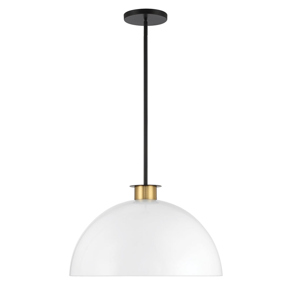 Gigi 1 Light Black + Aged Brass Chandelier Crystorama