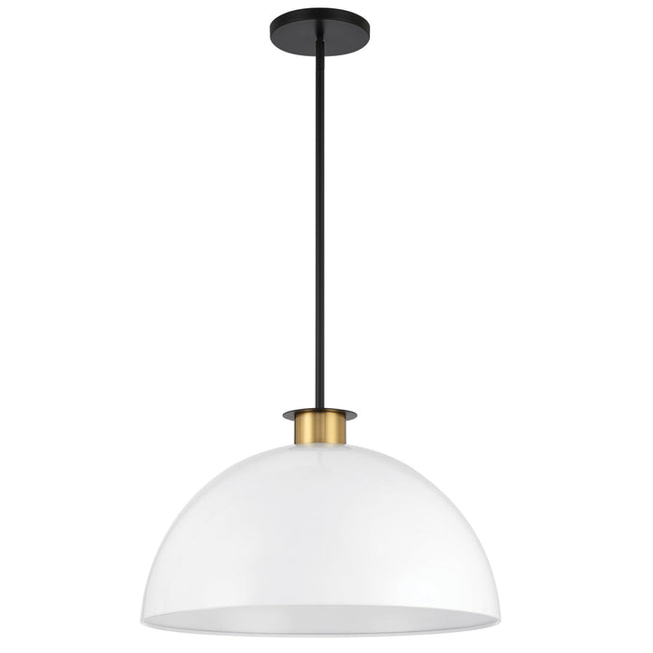 Gigi 1 Light Black + Aged Brass Chandelier Crystorama