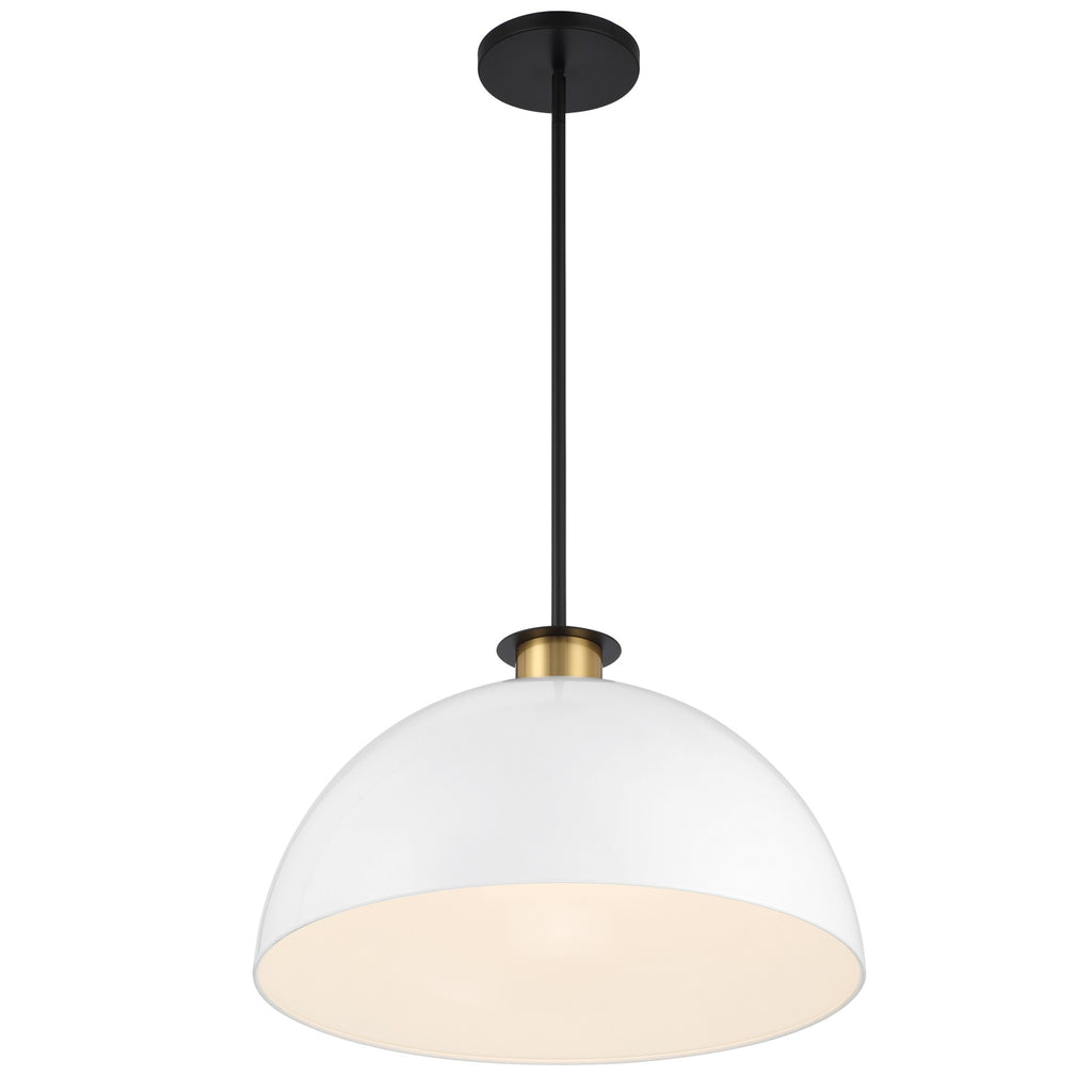 Gigi 1 Light Black + Aged Brass Chandelier Crystorama