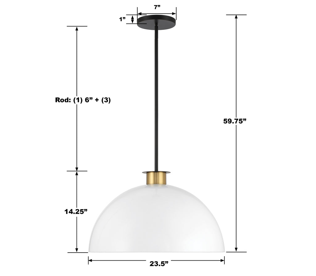 Gigi 1 Light Black + Aged Brass Chandelier Crystorama