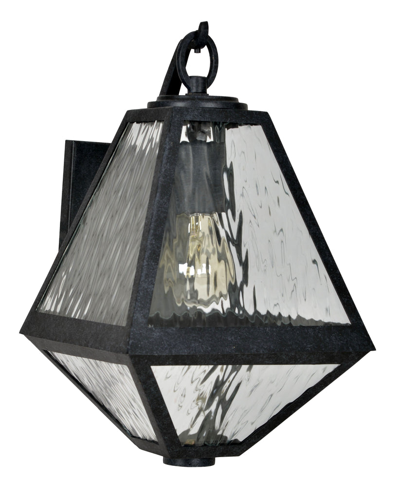 Brian Patrick Flynn Glacier 1 Light Black Charcoal Outdoor Sconce Crystorama