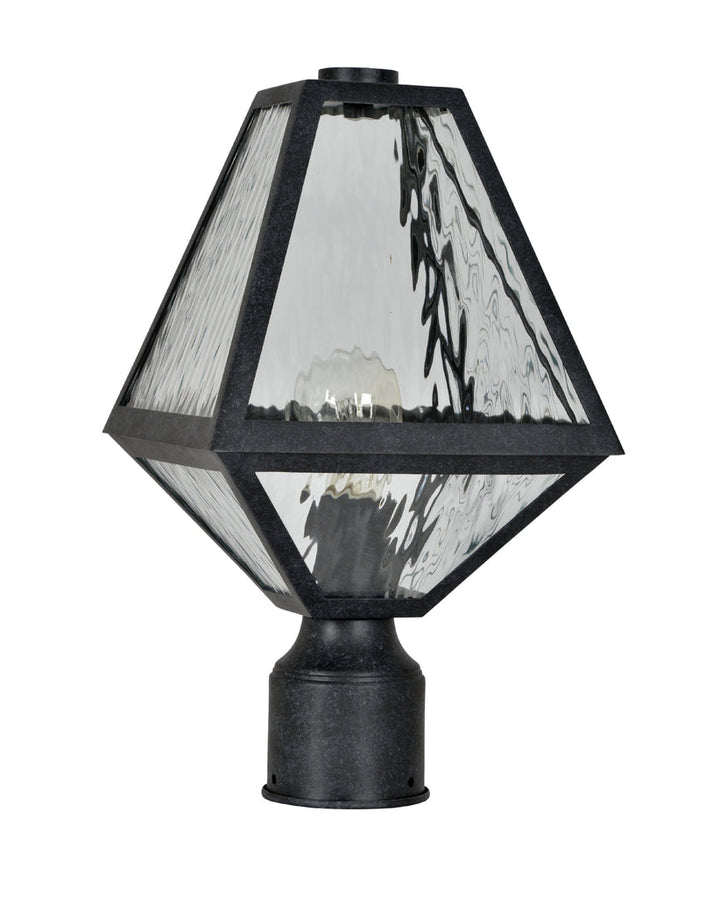 Crystorama Crystorama Brian Patrick Flynn Glacier 1 Light Black Charcoal Small Outdoor Post