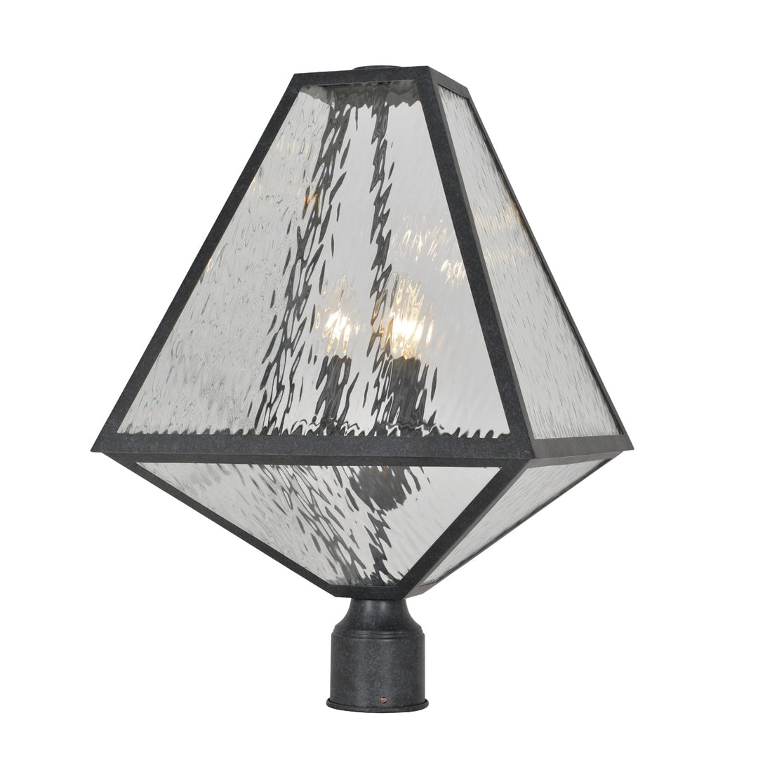 Crystorama Crystorama Brian Patrick Flynn Glacier 3 Light Black Charcoal Large Outdoor Post