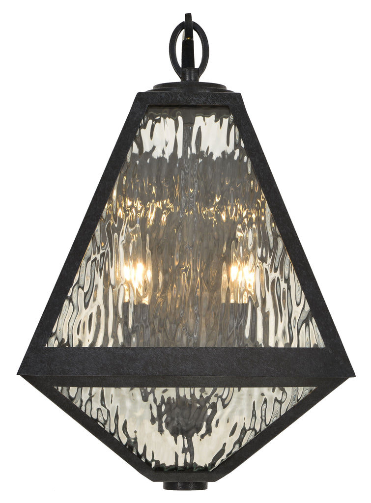 Crystorama Crystorama Brian Patrick Flynn Glacier 2 Light Black Charcoal Outdoor Sconce