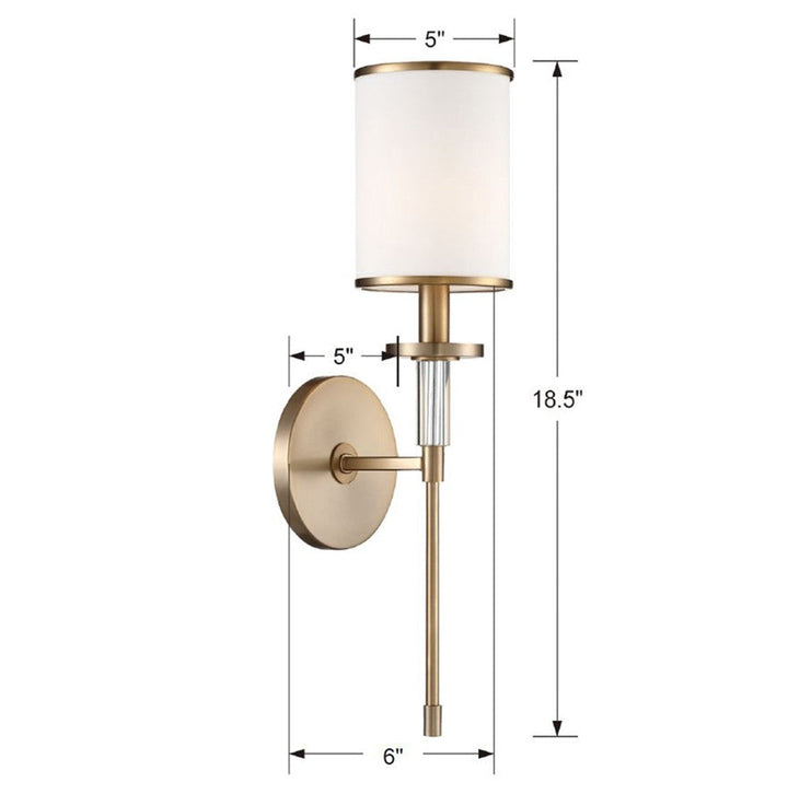 Hatfield 1 Light Vibrant Gold Sconce Crystorama