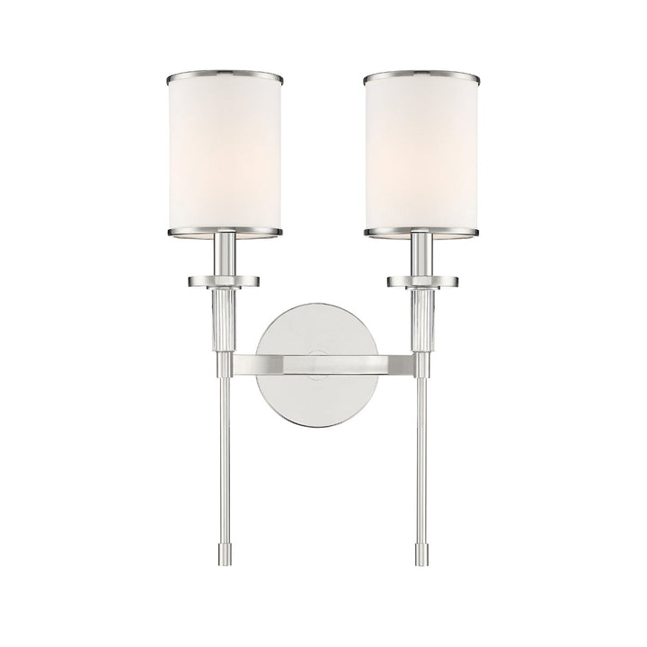 Hatfield 2 Light Polished Nickel Sconce Crystorama