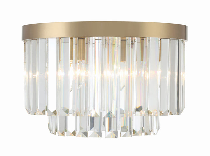 Crystorama Crystorama Hayes 4 Light Aged Brass Flush Mount