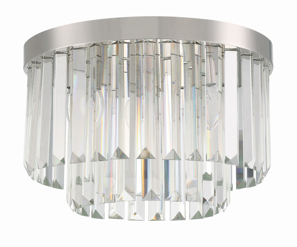 Crystorama Crystorama Hayes 4 Light Polished Nickel Flush Mount