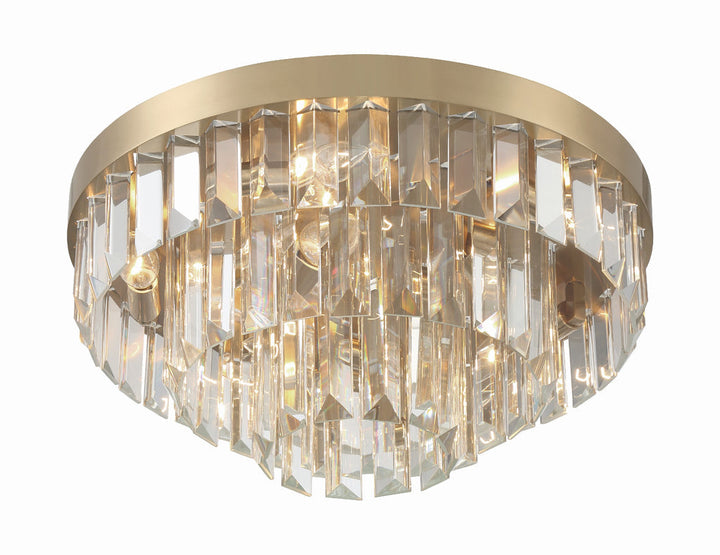 Crystorama Crystorama Hayes 8 Light Aged Brass Flush Mount