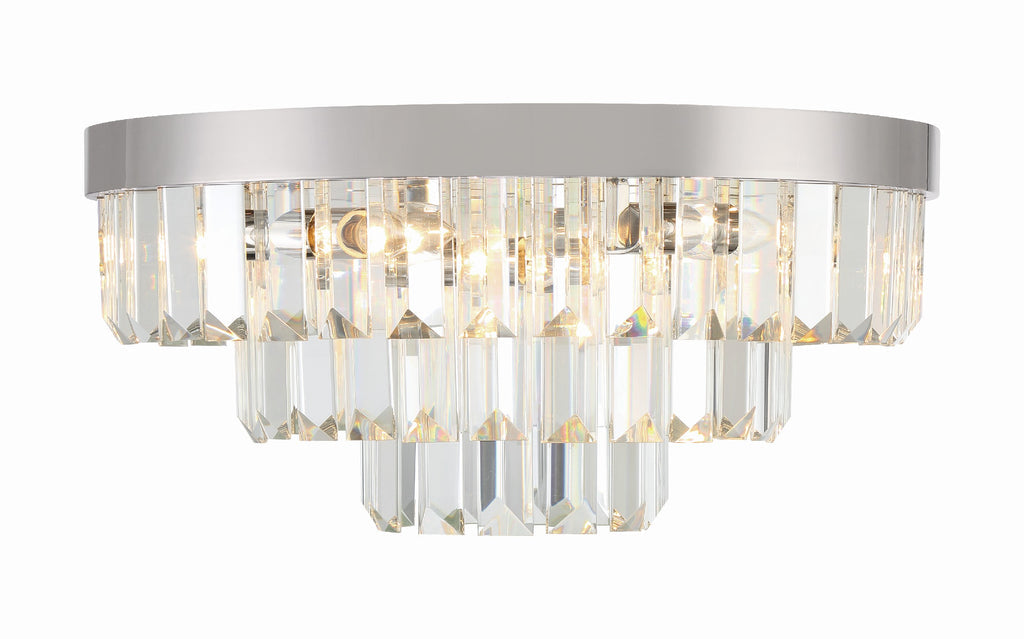 Crystorama Crystorama Hayes 8 Light Polished Nickel Flush Mount