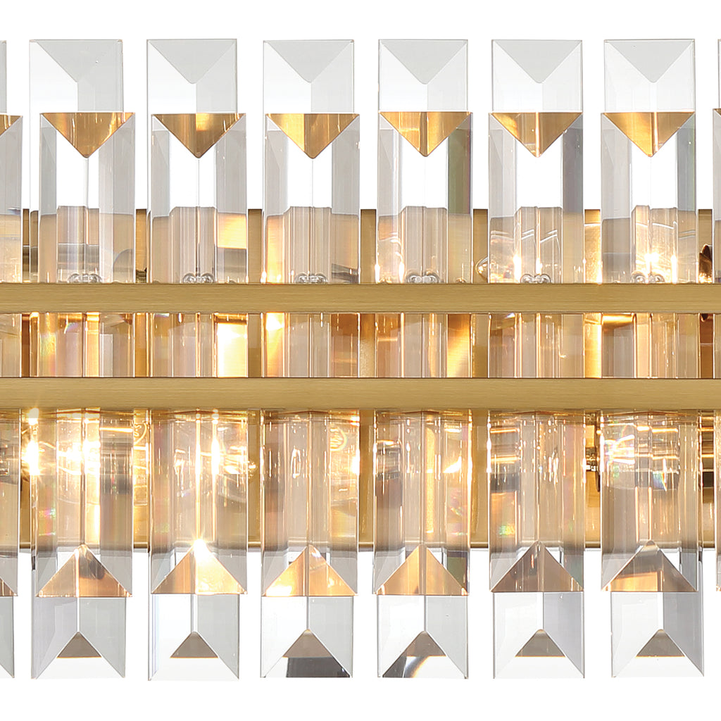 Crystorama Crystorama Hayes 4 Light Aged Brass Bathroom Vanity