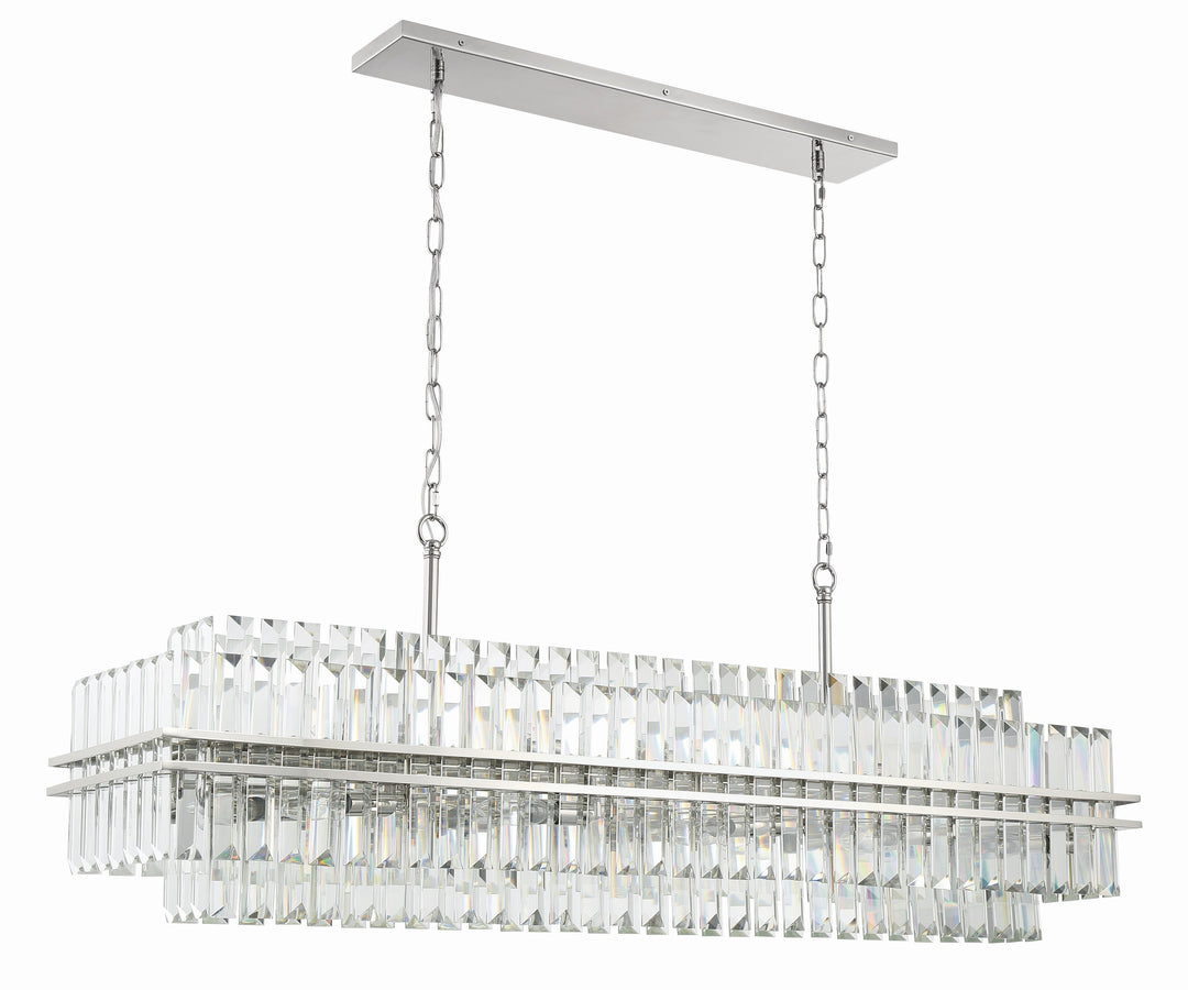 Hayes 16 Light Polished Nickel Chandelier Crystorama