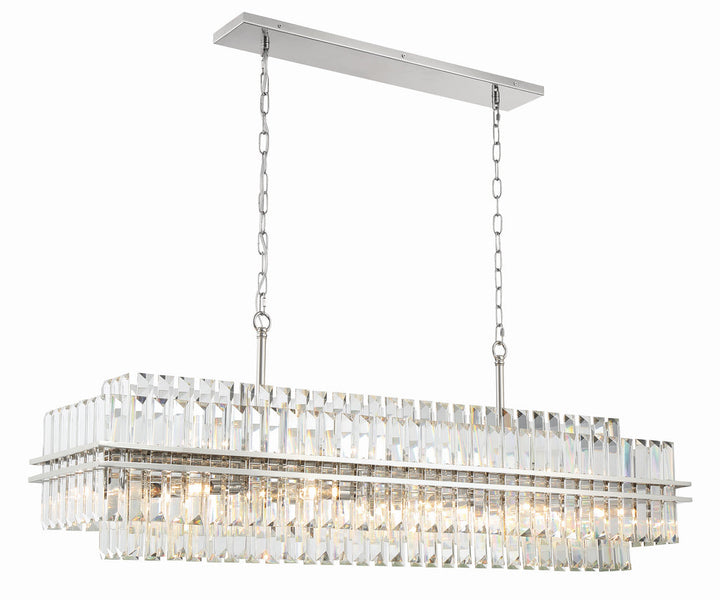 Hayes 16 Light Polished Nickel Chandelier Crystorama