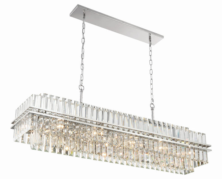 Hayes 16 Light Polished Nickel Chandelier Crystorama