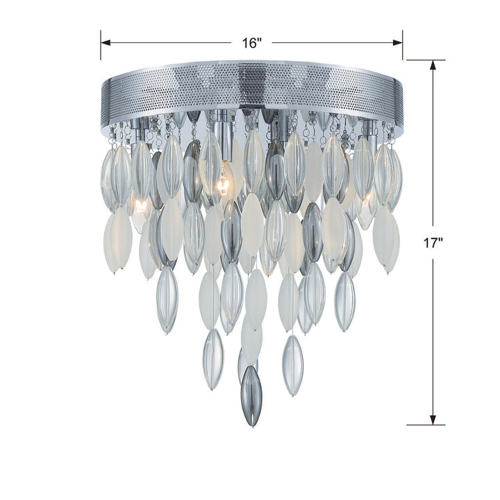 Crystorama Crystorama Hudson 4 Light Polished Chrome Flush Mount