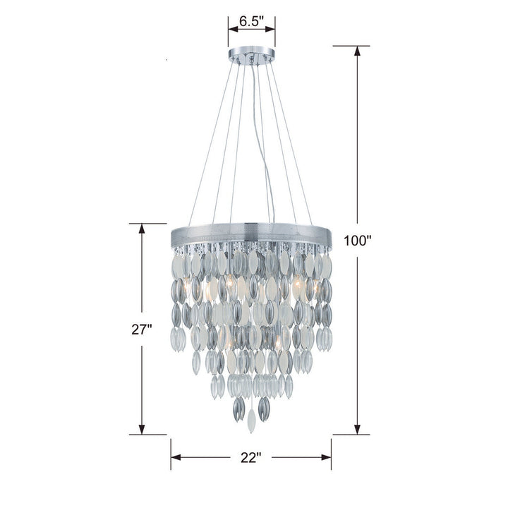 Hudson 9 Light Polished Chrome Chandelier Crystorama