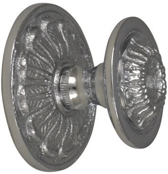 COPPER MOUNTAIN HARDWARE Traditional Victorian Style Floral Knob with Matching Back Plate