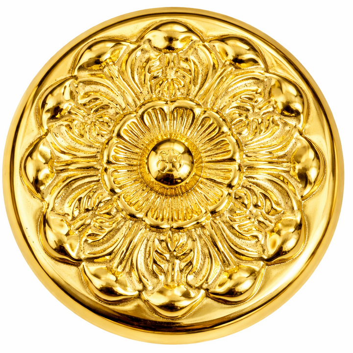 2 Inch Solid Brass Baroque / Rococo Cabinet & Furniture Knob