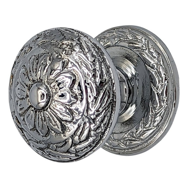 COPPER MOUNTAIN HARDWARE Ornate Floral Round Solid Brass Cabinet & Furniture Knob