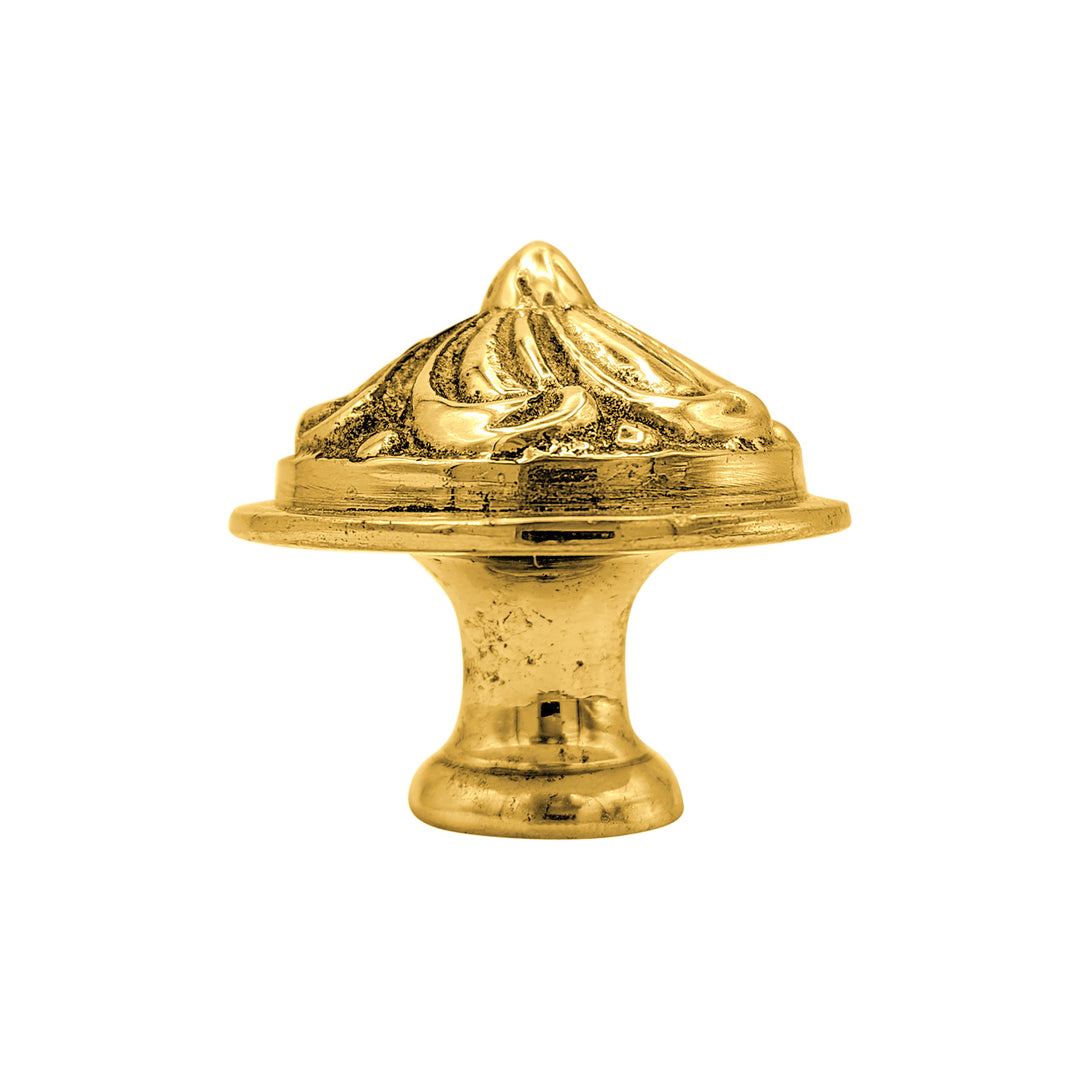 1 2/5 Inch Solid Brass Baroque / Rococo Cabinet & Furniture Knob