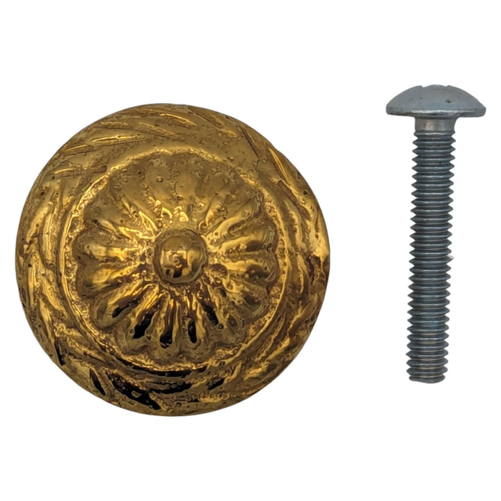 1 Inch Floral Cabinet Knob (Several Finishes Available) COPPER MOUNTAIN HARDWARE