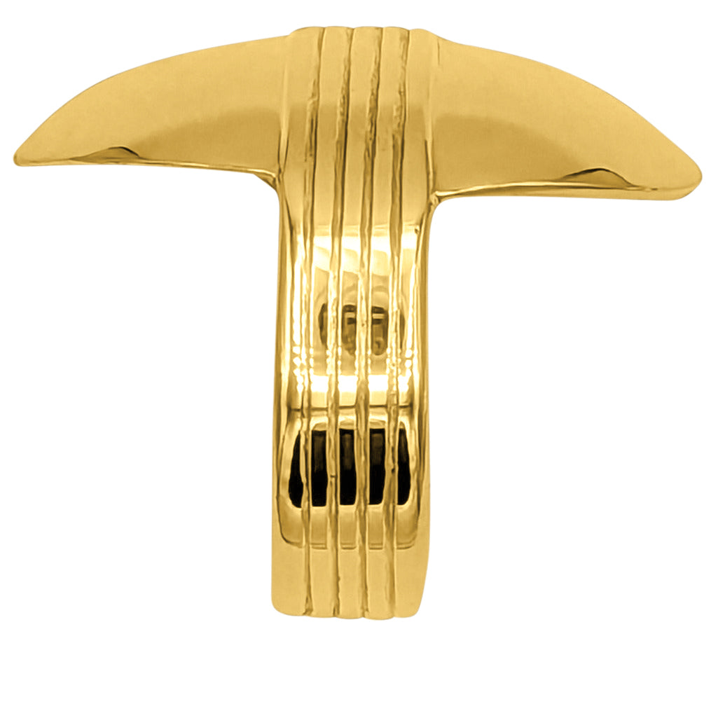 2 5/8 Inch Overall (2 Inch c-c) Solid Brass Art Deco Pull