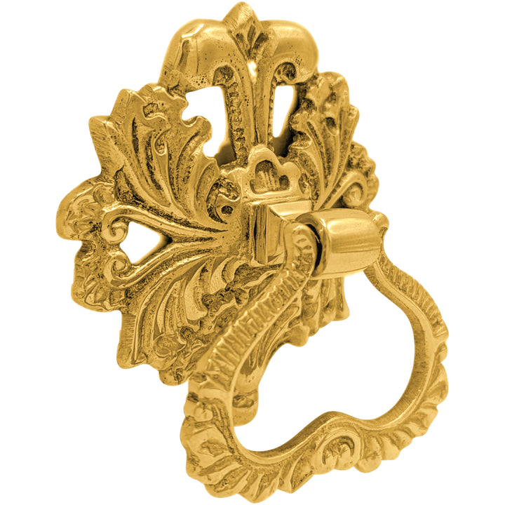 3 Inch Victorian Leaves Drop Ring Pull