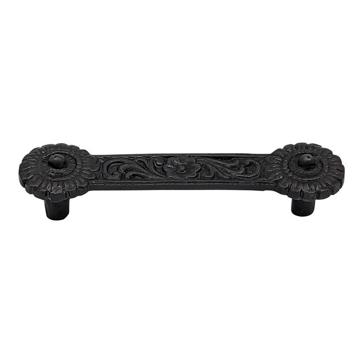 4 1/4 Inch Overall (3 3/8 Inch c-c) Solid Brass Unique Circle Pull Handle COPPER MOUNTAIN HARDWARE