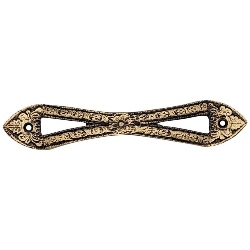 6 Inch (4 3/5 Inch C-C) Floral Style Cabinet or Furniture Pull Handle COPPER MOUNTAIN HARDWARE
