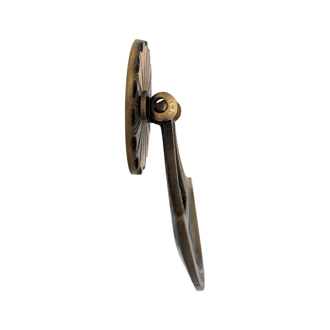 4 Inch Solid Brass Curved Drop Pull (Several Finishes Available) COPPER MOUNTAIN HARDWARE