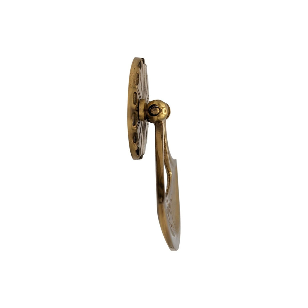 4 Inch Solid Brass Curved Drop Pull (Several Finishes Available) COPPER MOUNTAIN HARDWARE