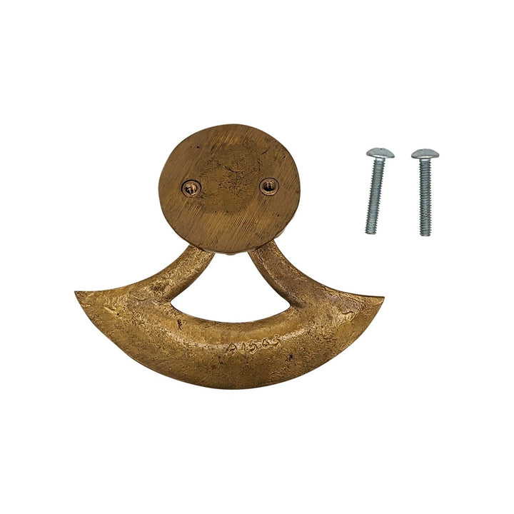 4 Inch Solid Brass Curved Drop Pull (Several Finishes Available) COPPER MOUNTAIN HARDWARE