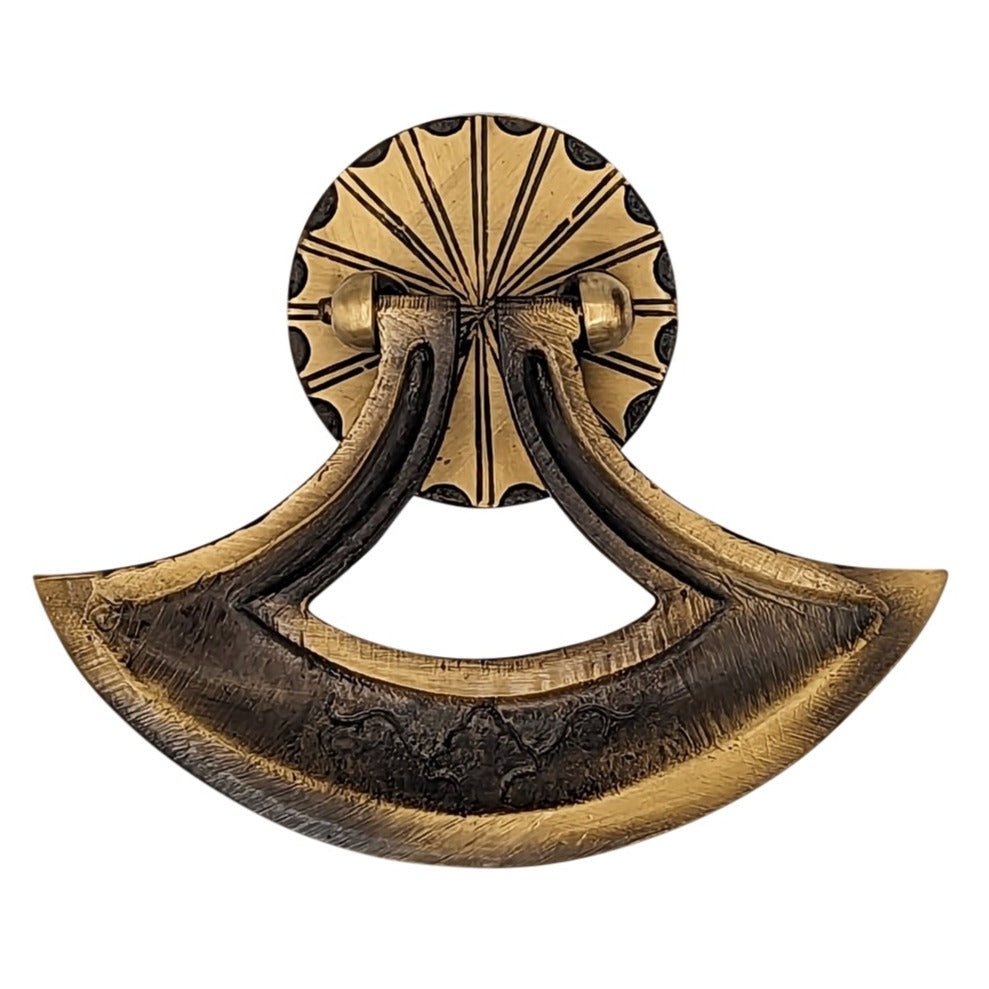 4 Inch Solid Brass Curved Drop Pull (Several Finishes Available) COPPER MOUNTAIN HARDWARE