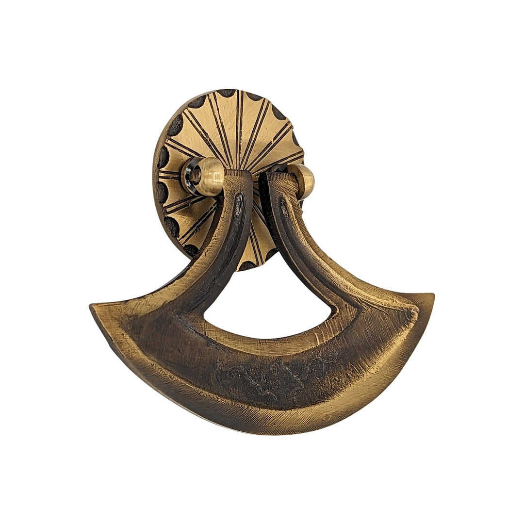 4 Inch Solid Brass Curved Drop Pull (Several Finishes Available) COPPER MOUNTAIN HARDWARE