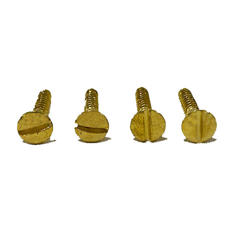 Set of 4 - 1 Inch Polished Brass Wood Screws COPPER MOUNTAIN HARDWARE