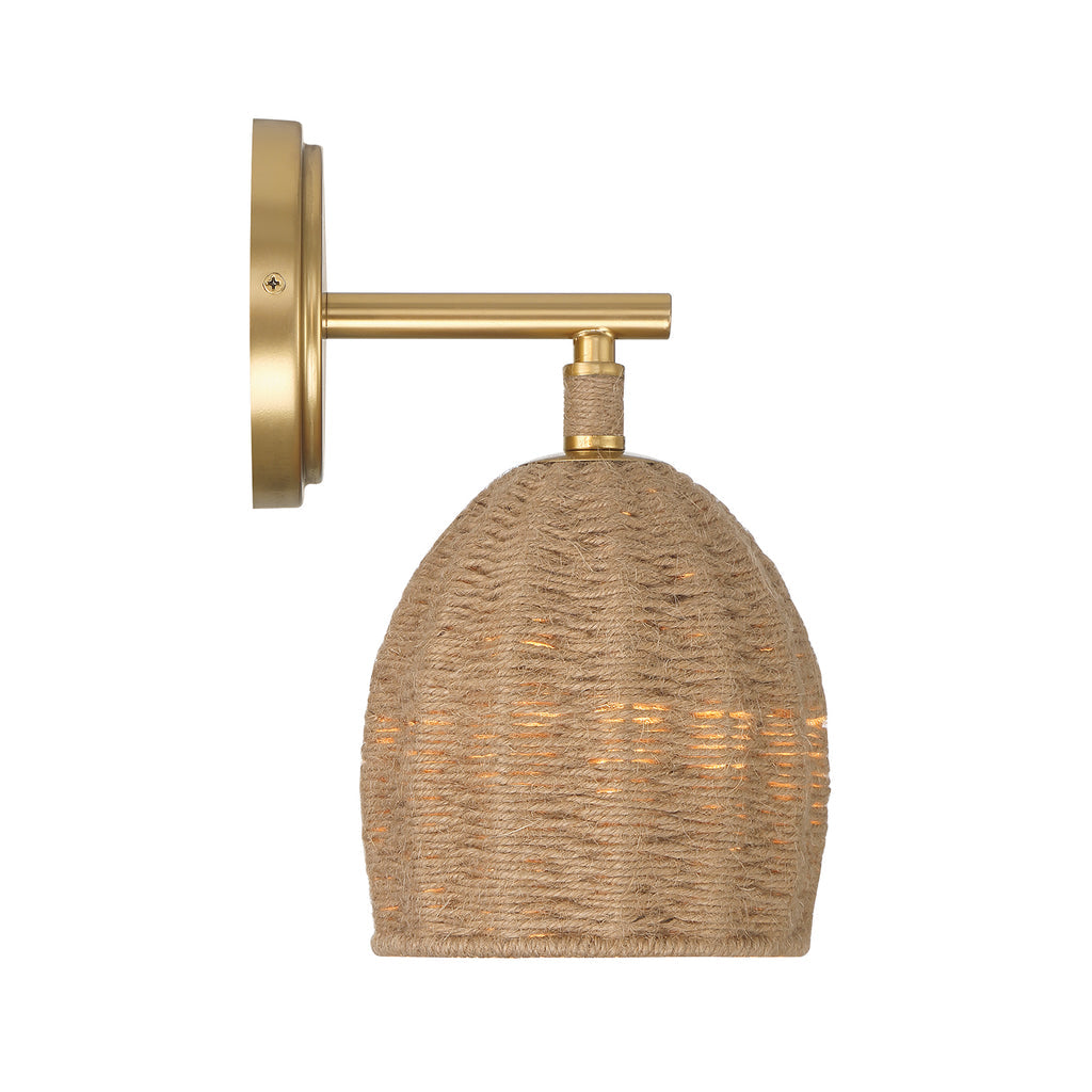 Jace 1 Light Soft Gold Sconce Crystorama