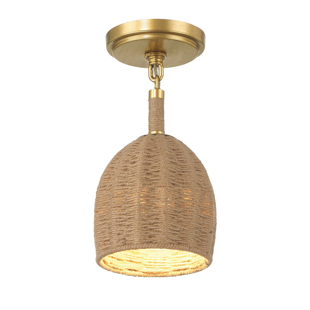 Crystorama Crystorama Jace 1 Light Soft Gold Semi Flush