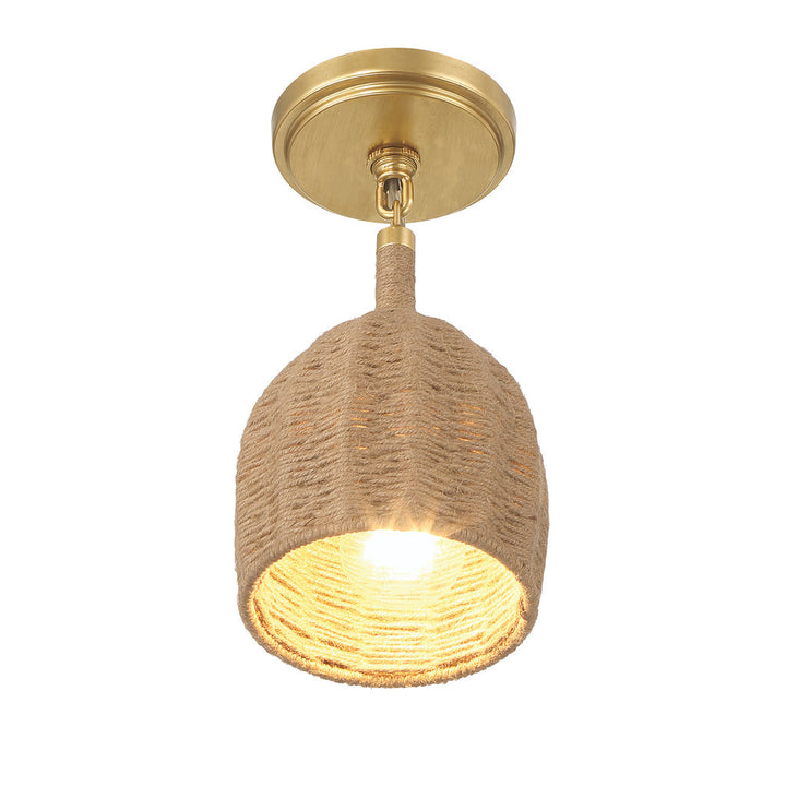 Crystorama Crystorama Jace 1 Light Soft Gold Semi Flush