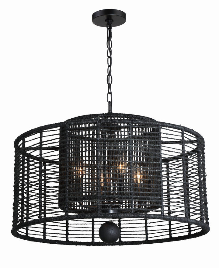 Jayna 4 Light Matte Black Chandelier Crystorama