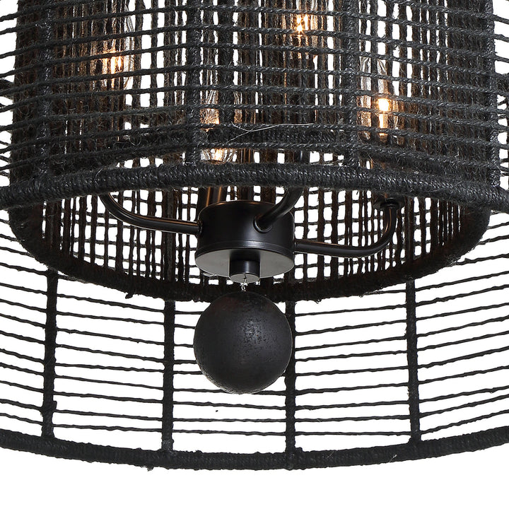 Jayna 4 Light Matte Black Chandelier Crystorama