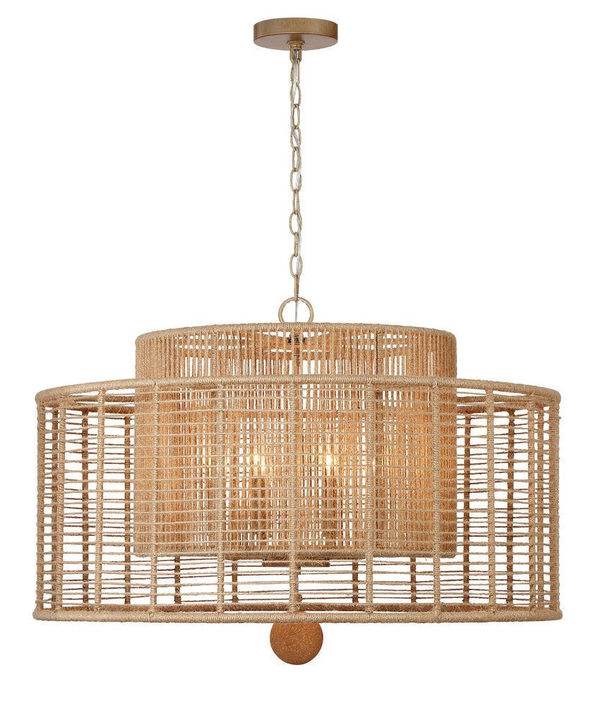 Jayna 8 Light Burnished Silver Chandelier Crystorama