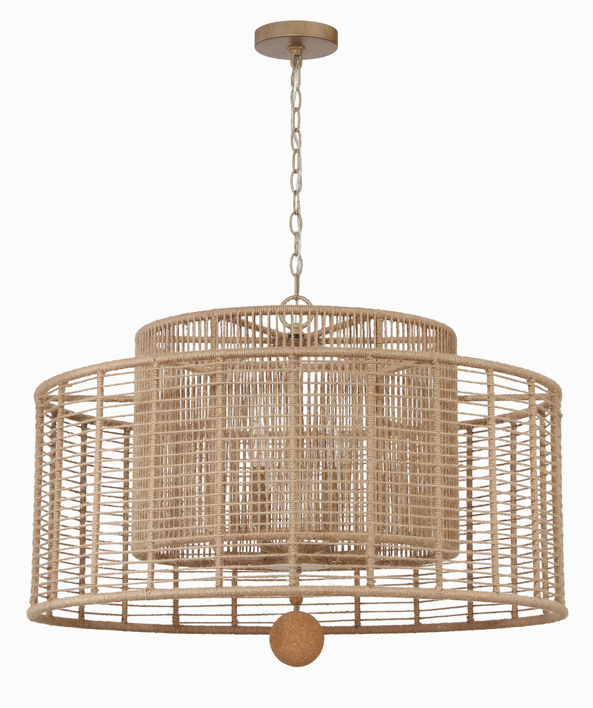 Jayna 8 Light Burnished Silver Chandelier Crystorama