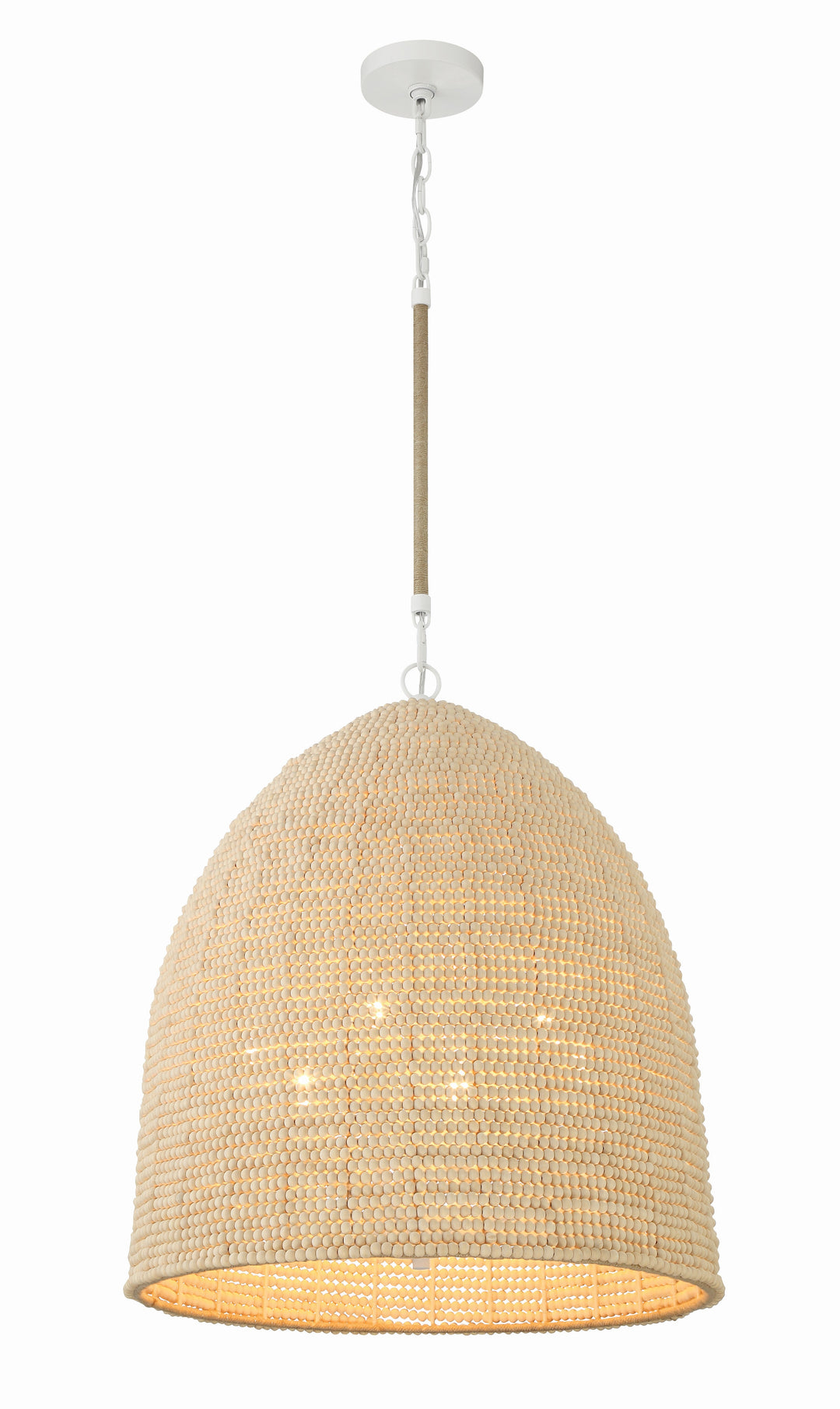 Jasper 6 Light Matte White Chandelier Crystorama