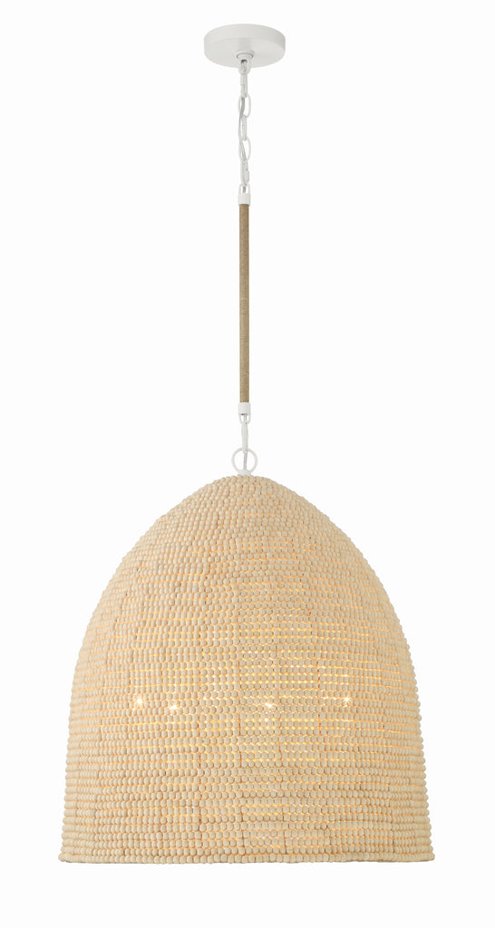 Jasper 6 Light Matte White Chandelier Crystorama