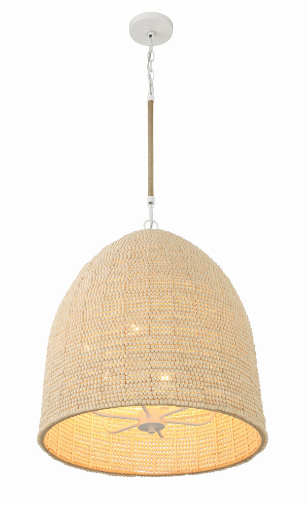 Jasper 6 Light Matte White Chandelier Crystorama