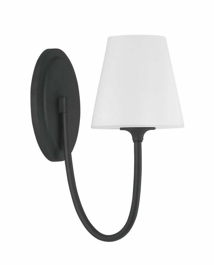 Juno 1 Light Black Forged Sconce Crystorama