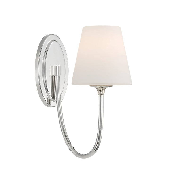 Juno 1 Light Polished Nickel Sconce Crystorama