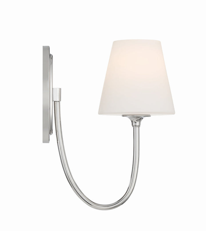 Juno 1 Light Polished Nickel Sconce Crystorama