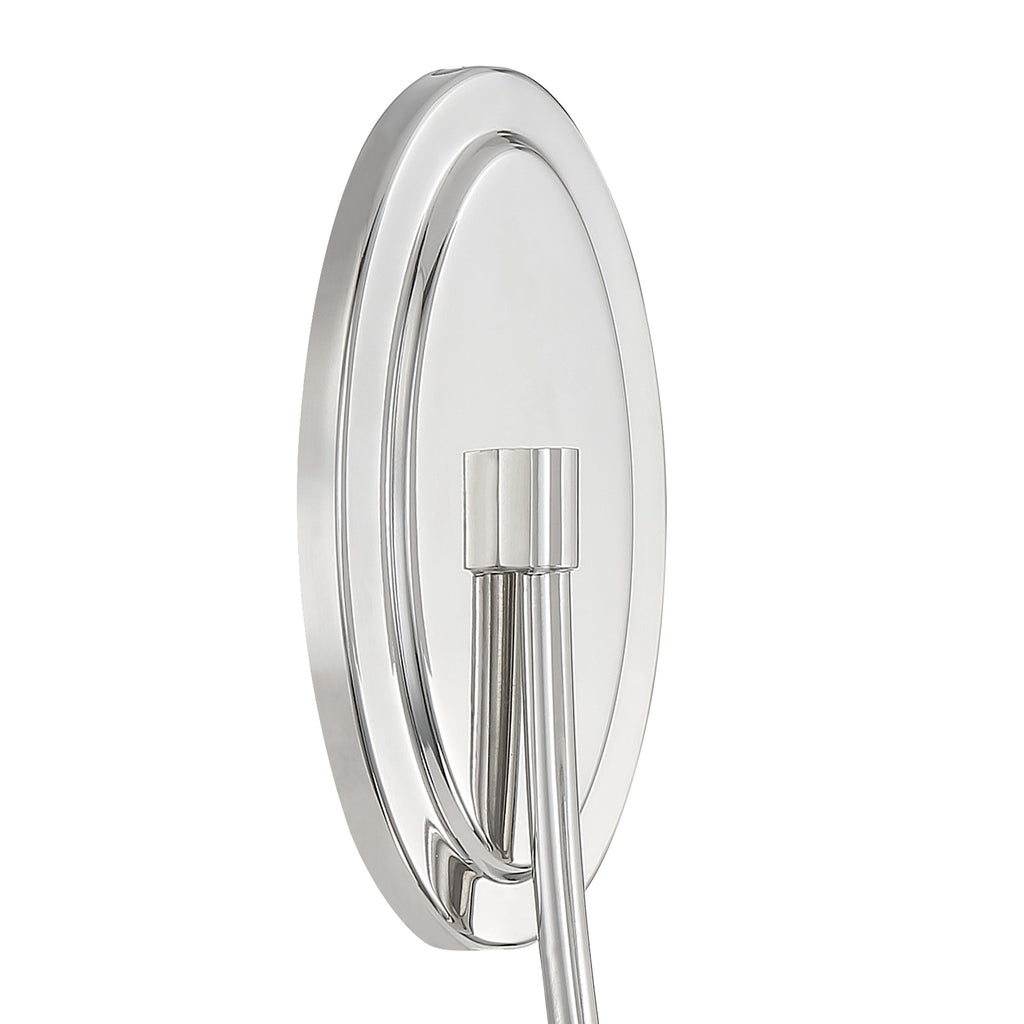 Juno 1 Light Polished Nickel Sconce Crystorama